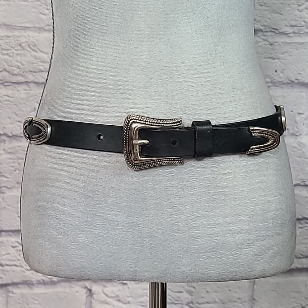 Vintage 80's Capezio western leather concho belt